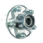 Hub Complete, Aluminum, 5-Lug, Slotted, Greaseable, Polished