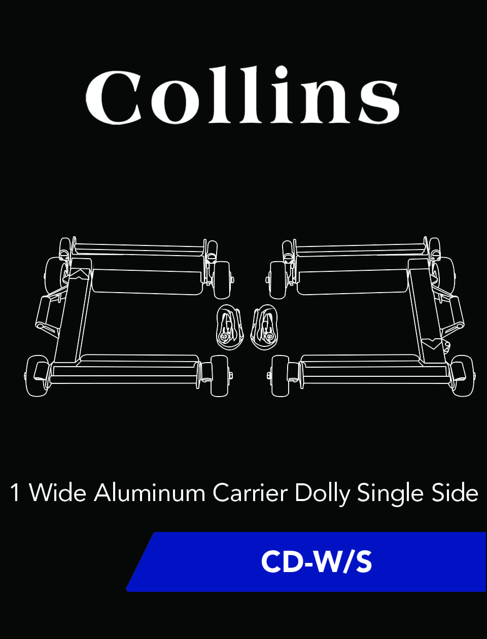 CD-W/S Wide Aluminum Carrier Dolly - Single Side